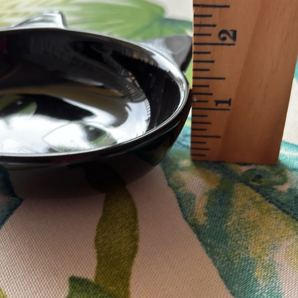 Black Cat PetRageous Designs Kitty Oval Stoneware Food Bowl for Cats Halloween